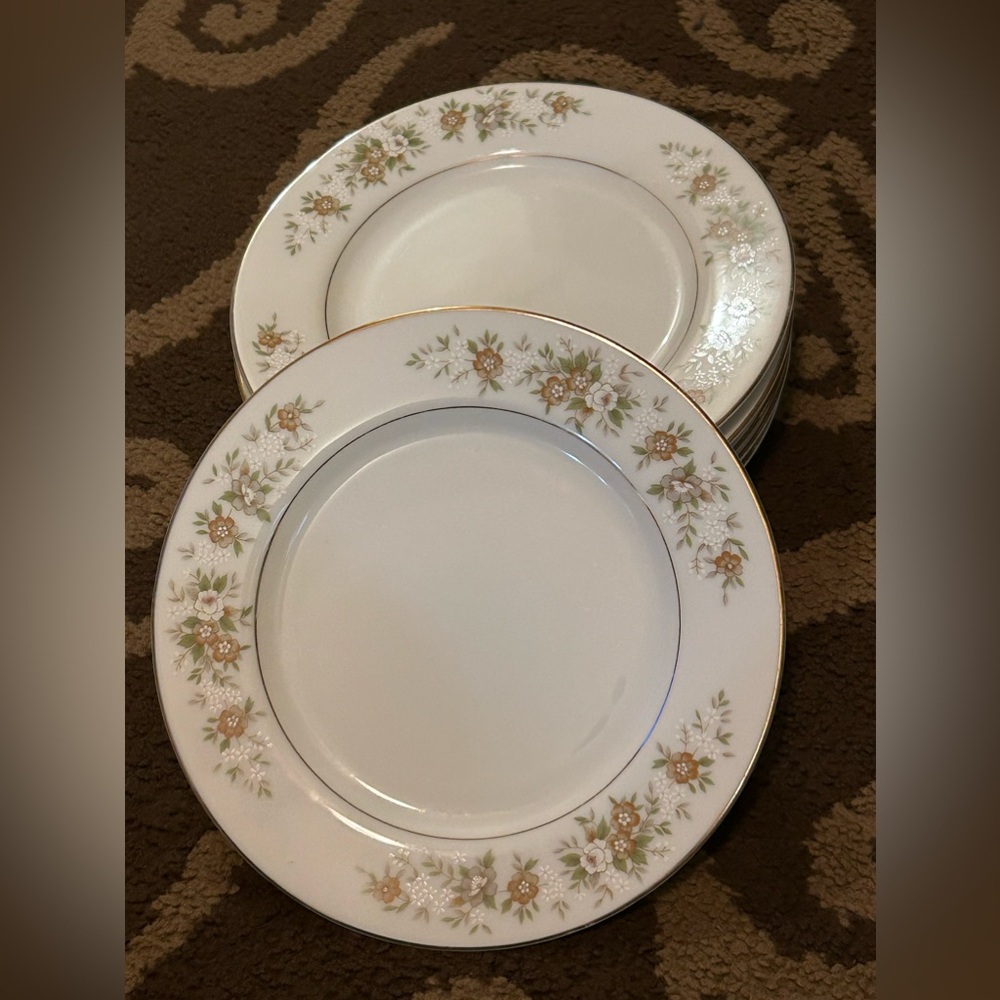 Acsons Diamond China “New Napoli” Appetizer/Dessert Plates-Set of 6